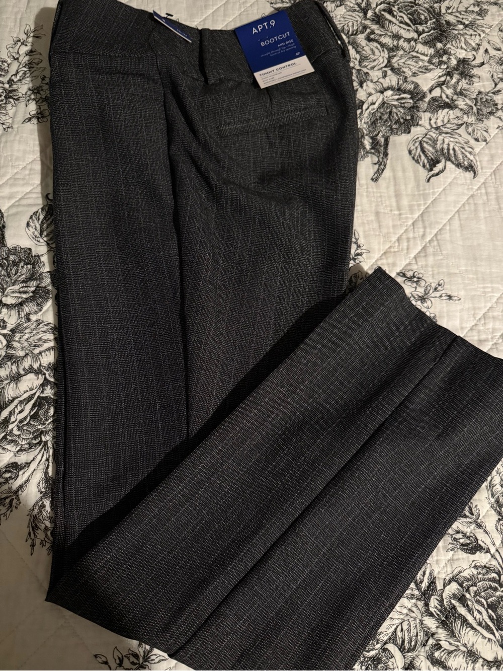 Apt. 9 Women's Black Pinstripe Bootcut Trousers